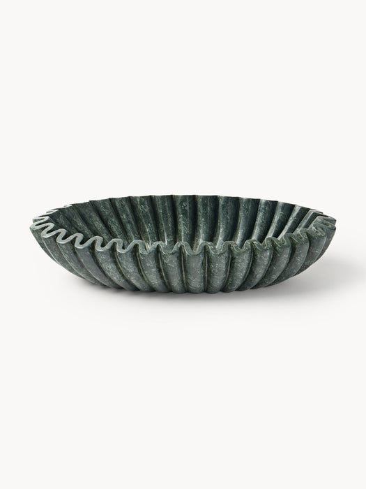 Santorini Handmade Oval Decorative Marble Bowl, W 35 cm