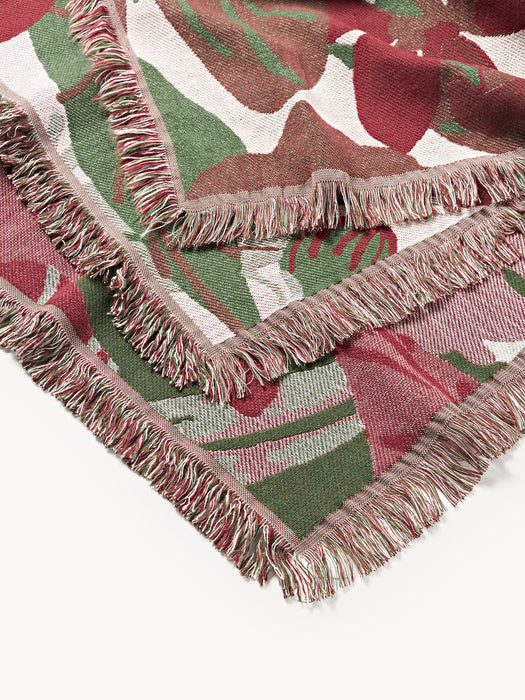 Floral Reversible Throw Latisha with Fringes
