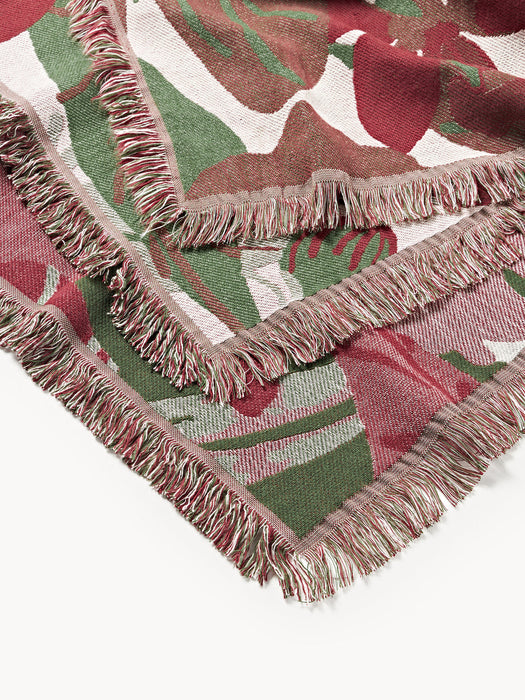 Latisha Floral Reversible Throw with Fringes