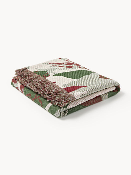 Latisha Floral Reversible Throw with Fringes