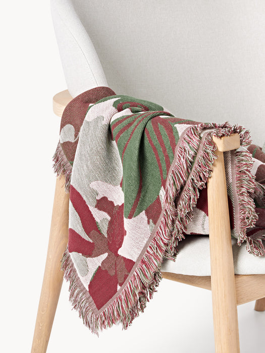 Floral Reversible Throw Latisha with Fringes