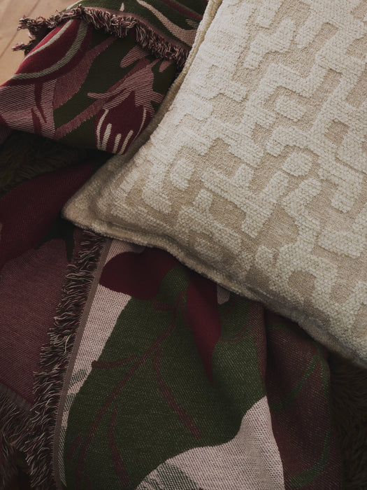 Floral Reversible Throw Latisha with Fringes