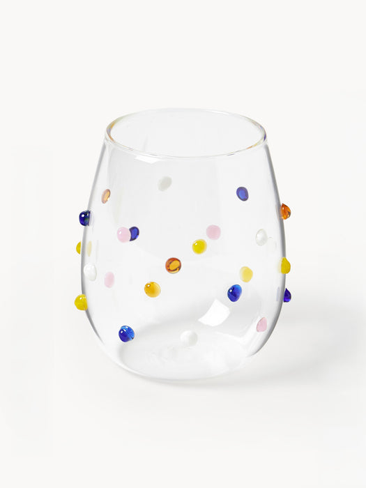 Mouth-Blown Borosilicate Tumblers Perli Set of 4