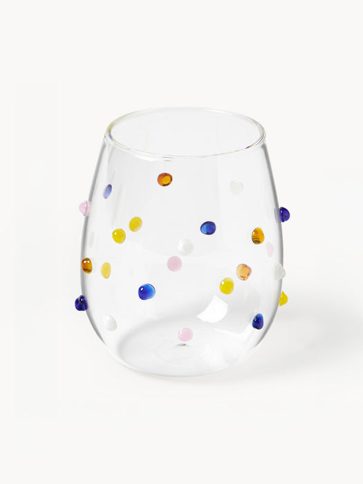 Mouth-Blown Borosilicate Tumblers Perli Set of 4
