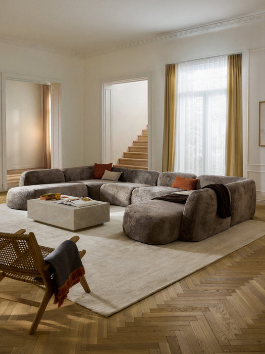 XL Modular Teddy Boucl Sofa Wolke