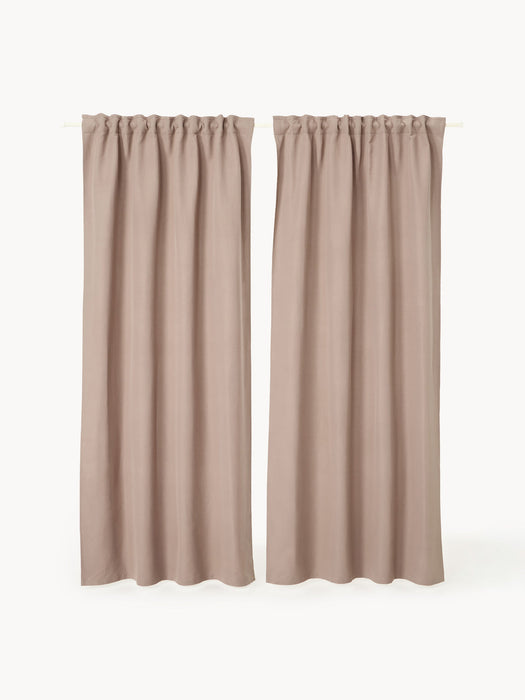 Panama Opaque Multi-Band Curtains, Set of 2, W 140 cm