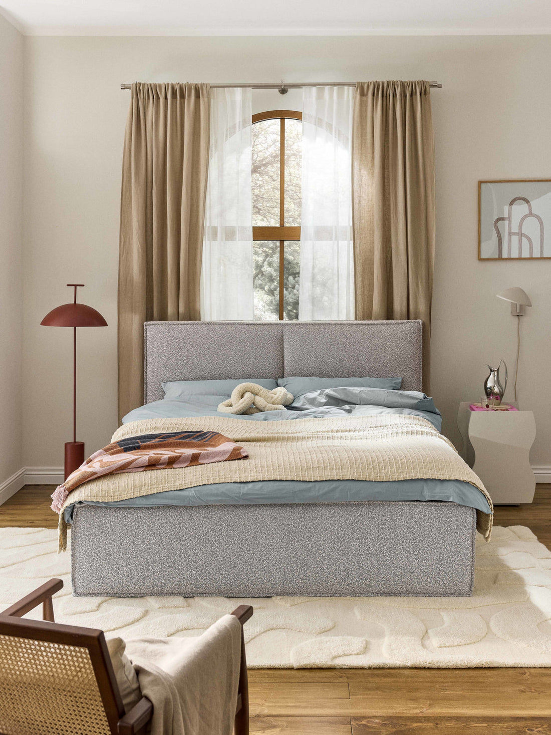 Dream Upholstered Bouclé Bed