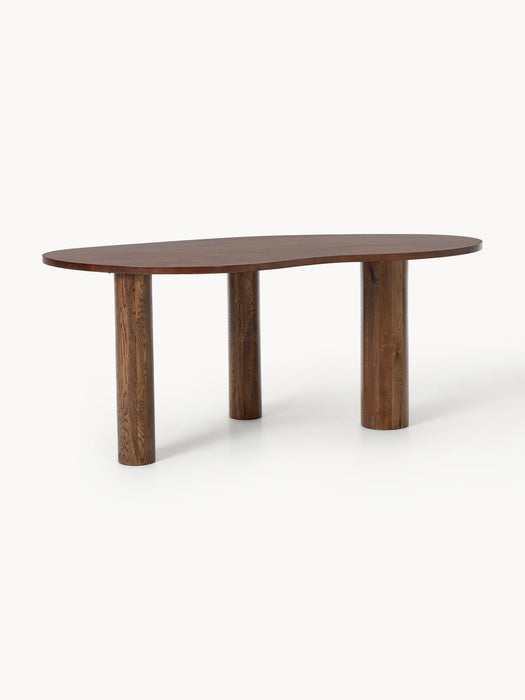 Naruto Organic-Shaped Oak Wood Dining Table, in various sizes