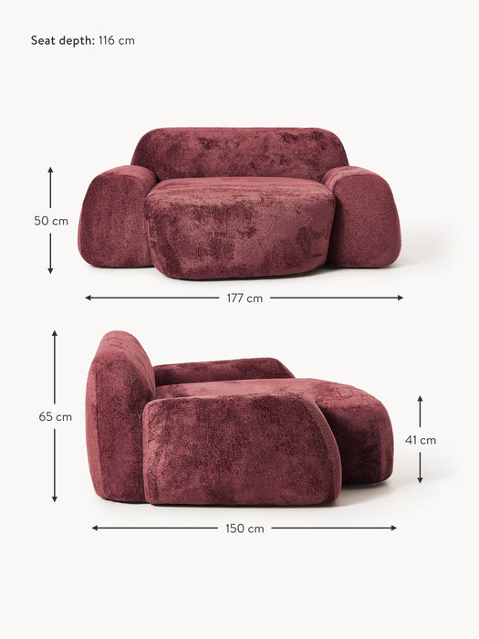 XL Teddy Boucl Lounge Chair Wolke