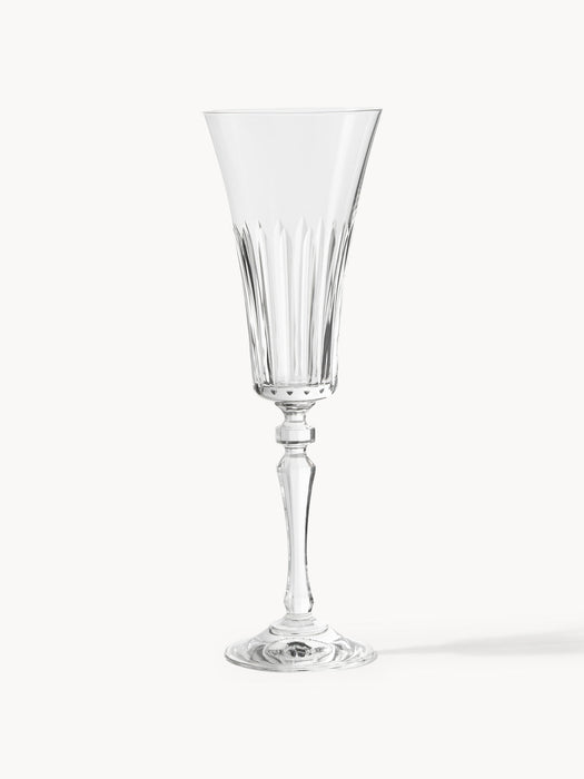 Alessio Crystal Champagne Flutes, Set of 4
