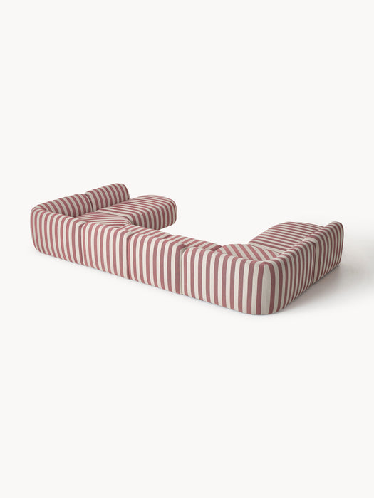 XL Modular Striped Sofa Wolke