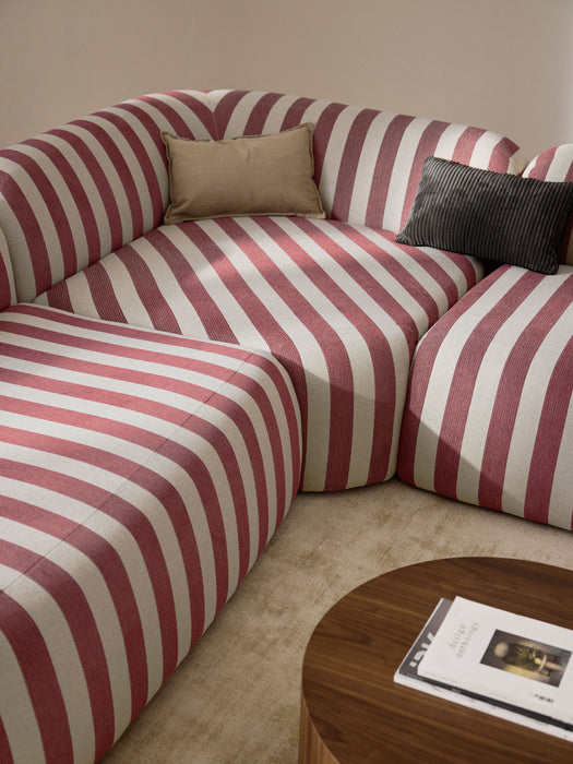 XL Modular Striped Sofa Wolke