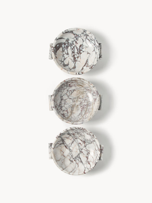 Calacatta Viola Marble Decorative Bowl Fossil H 10 cm