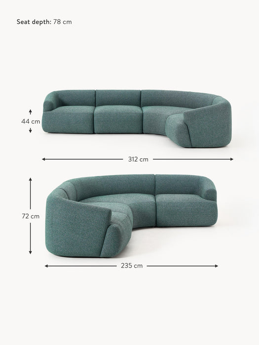 Modular Boucl Corner Sofa Sofia 4-seater