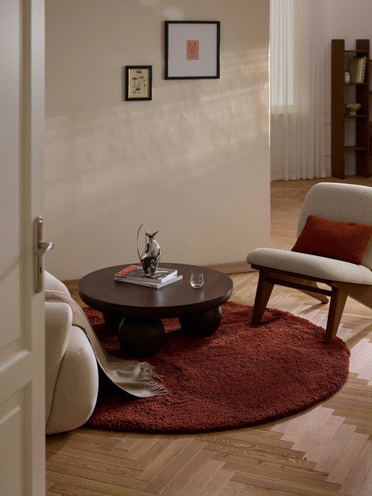 Leighton Round Fluffy High-Pile Rug