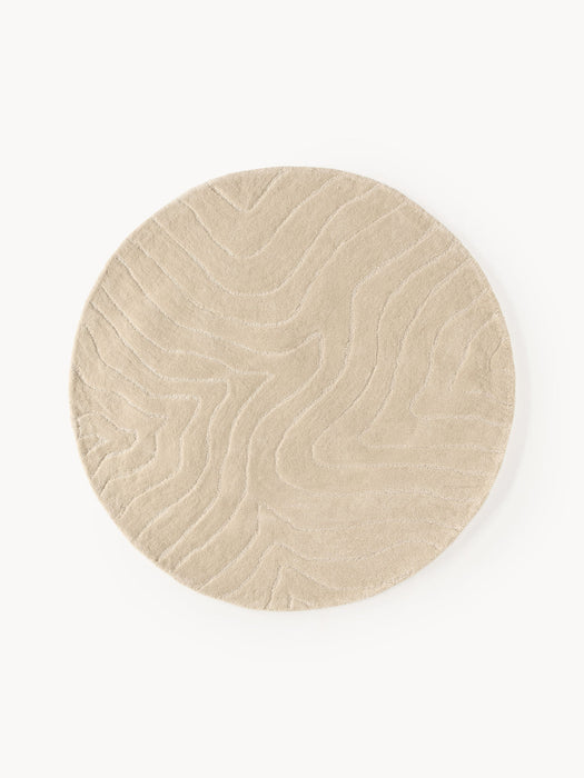 Aaron Round Hand-Tufted Wool Rug