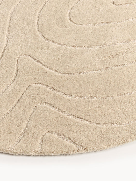 Aaron Round Hand-Tufted Wool Rug