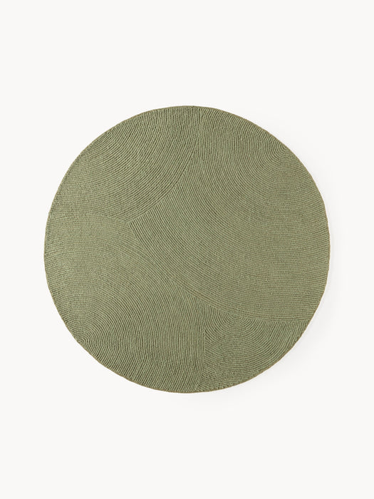 Round Hand-Tufted Wool Rug Eleni
