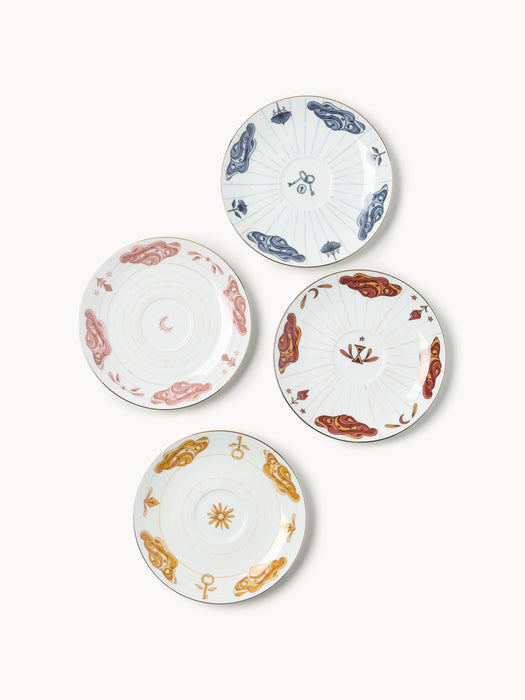 Coffee Cups Mystic with Saucers Set of 4