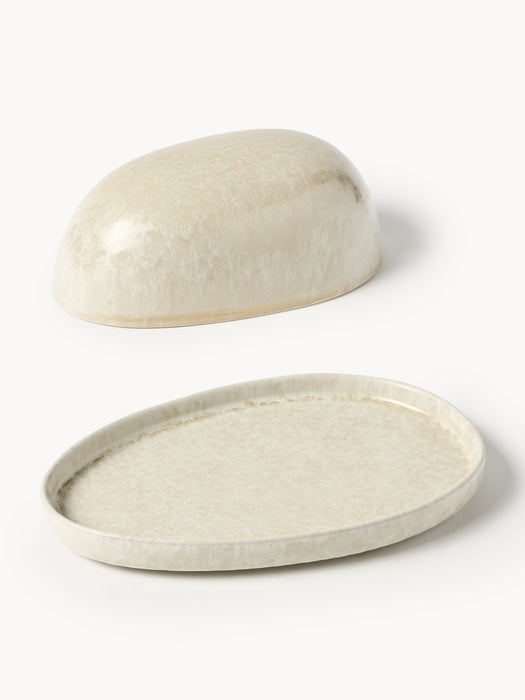 Handmade Organic Shaped Butter Dish Macey