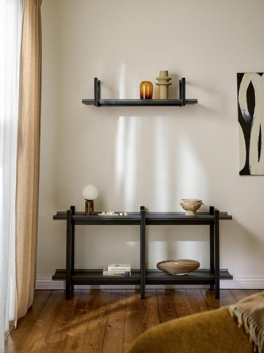 Alex Oak Shelf with Glass Shelves