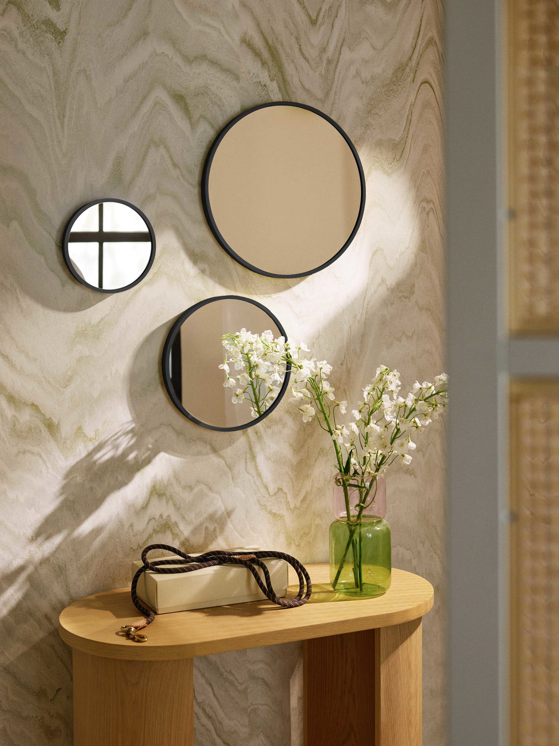 Ida Round Wall Mirrors, Set of 3