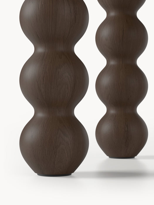 Marble Side Table Lyndi with Oak Legs