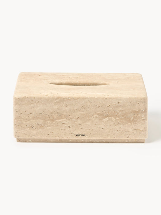 Travertine Cosmetic Tissue Box Susan