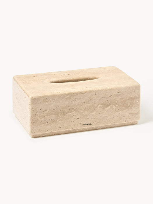 Susan Travertine Cosmetic Tissue Box