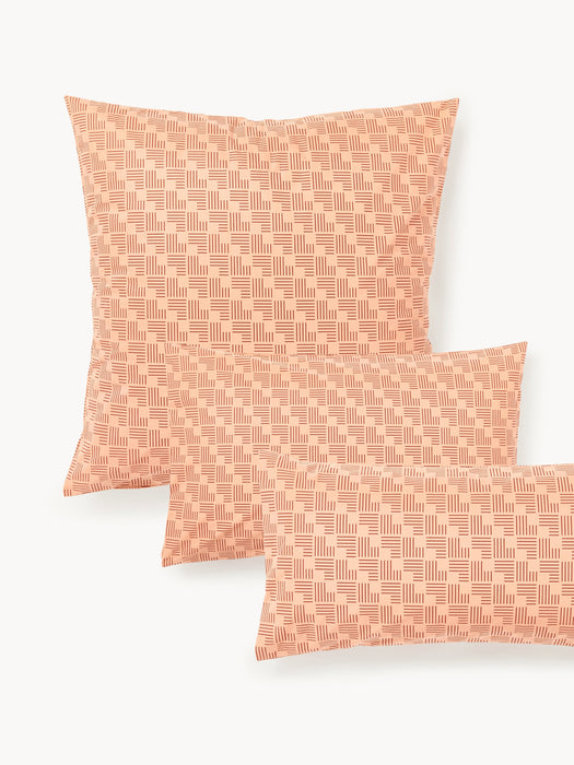 Geometric Print Cotton Percale Pillowcase Inki