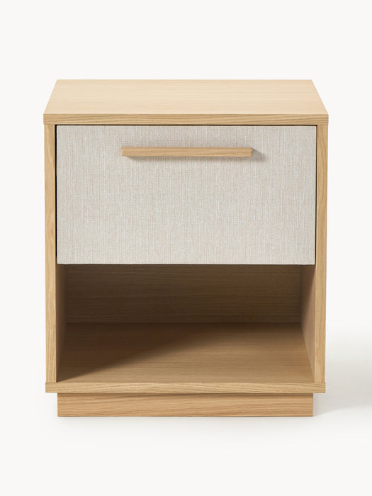Wooden Bedside Table Wisp with Upholstered Front