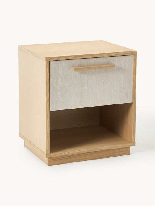 Wooden Bedside Table Wisp with Upholstered Front