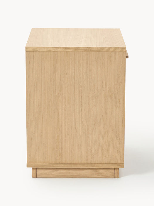 Wooden Bedside Table Wisp with Upholstered Front