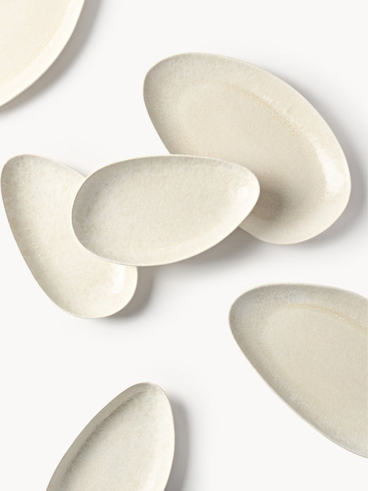 Handmade Organic Shaped Serving Plates Macey Set of 2