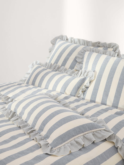 Ruffled Linen-Cotton Duvet Cover Posie