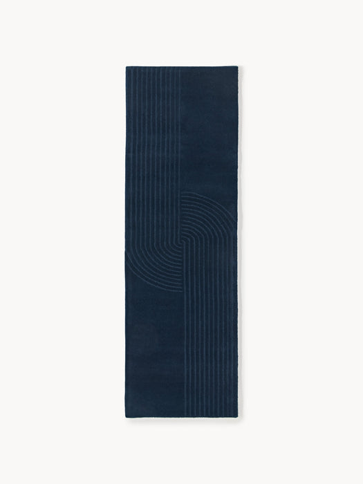 High-Low Wool Runner Mason Hand-Tufted
