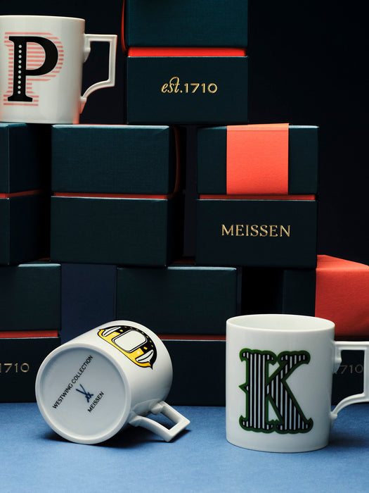 x MEISSEN Handmade Mug Initials with Decorative Motif
