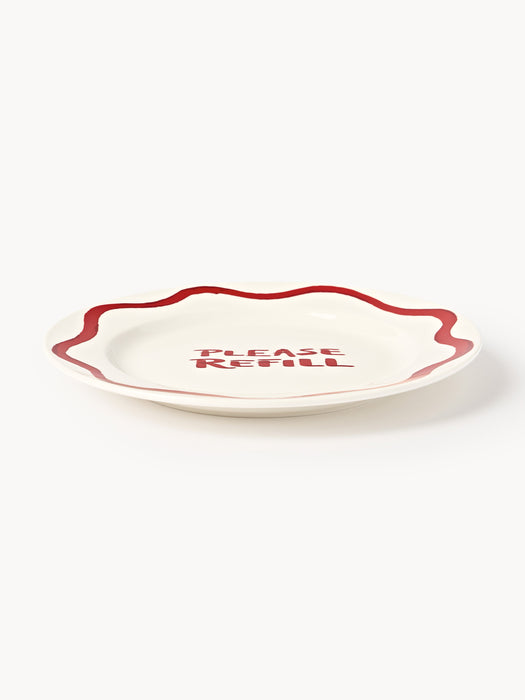 Porcelain Breakfast Plates Tutti with Decorative Motif Set of 4