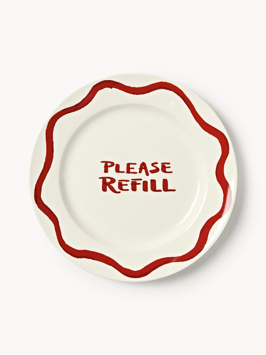 Porcelain Breakfast Plates Tutti with Decorative Motif Set of 4