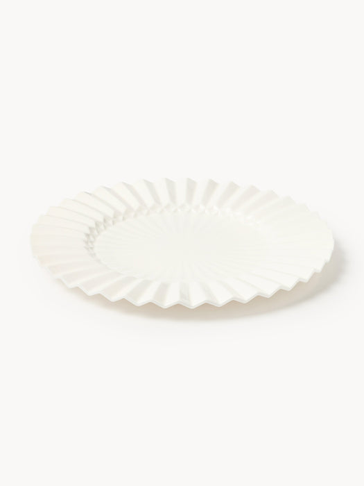 Porcelain Breakfast Plates Antonin with Embossed Pattern Set of 4