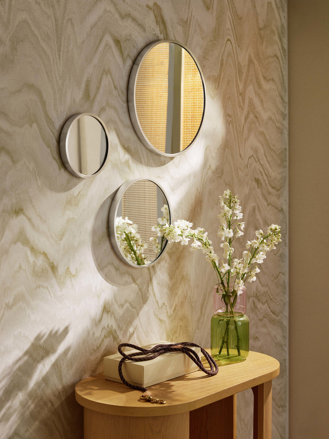 Ida Round Wall Mirrors, Set of 3