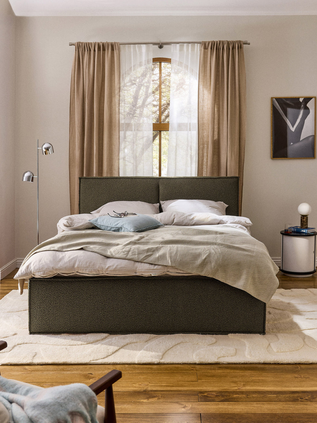 Dream Upholstered Bouclé Bed
