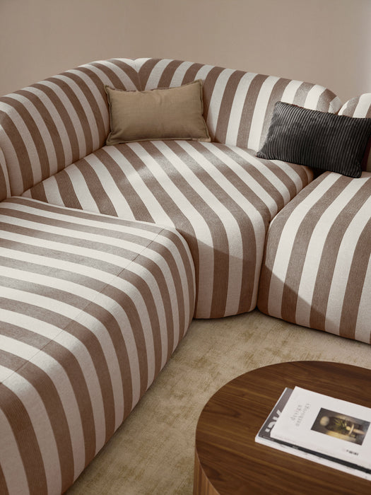 XL Modular Striped Sofa Wolke