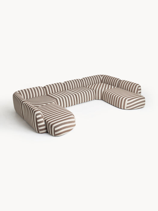 XL Modular Striped Sofa Wolke