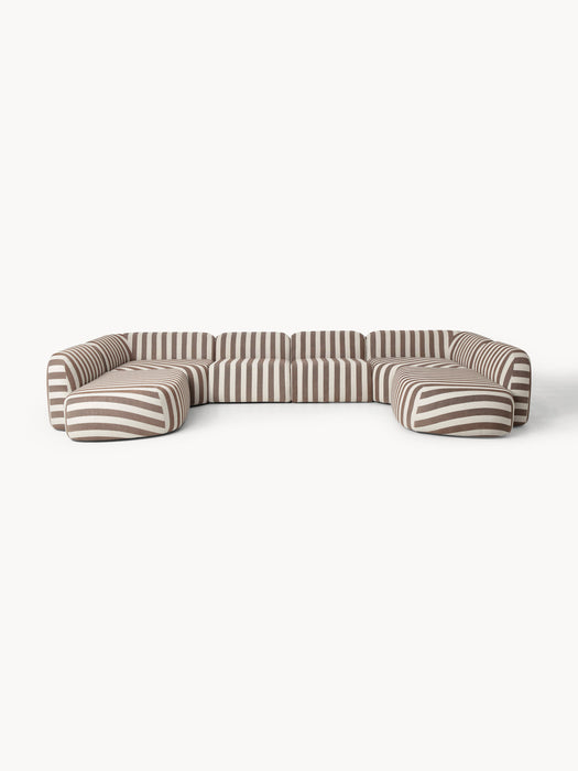 XL Modular Striped Sofa Wolke