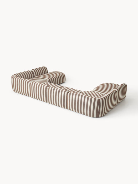XL Modular Striped Sofa Wolke