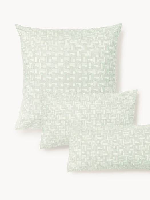 Geometric Print Cotton Percale Pillowcase Inki
