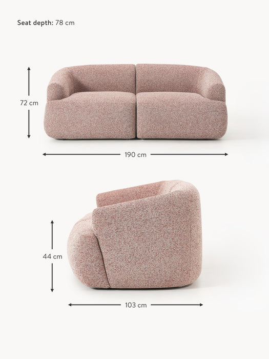 Modular Boucl Sofa Sofia 2-seater