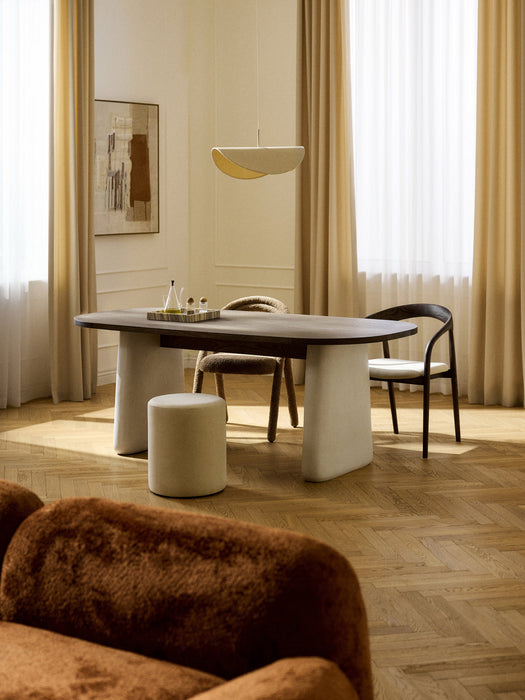 Dune Oval Oak Wood Dining Table, in various sizes