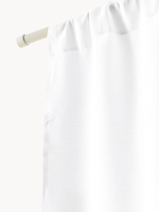 Shelly Light-Filtering Linen Rod Pocket Curtain, W 280 cm